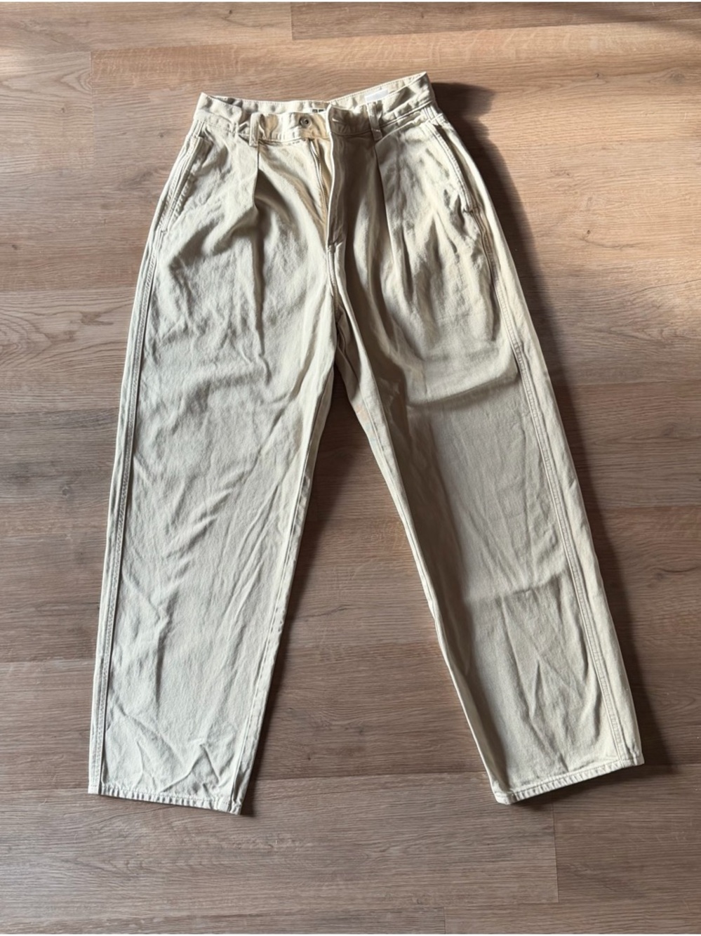 Uniqlo 100% Cotton Cream Pants